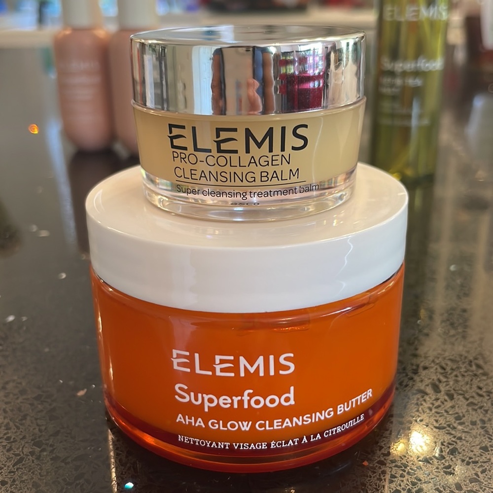 Elemis Pro Collagen Cleansing Balm + Elemis Superfood AHA Glow Cleansing Butter